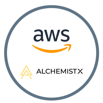 AWS and AlchemistX logos